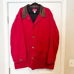 Marlboro vintage cotton and leather chore barn jacket